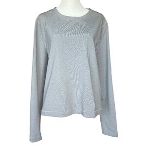 Lululemon Back Up Long Sleeve‎ Heathered Slate Top Sz 10